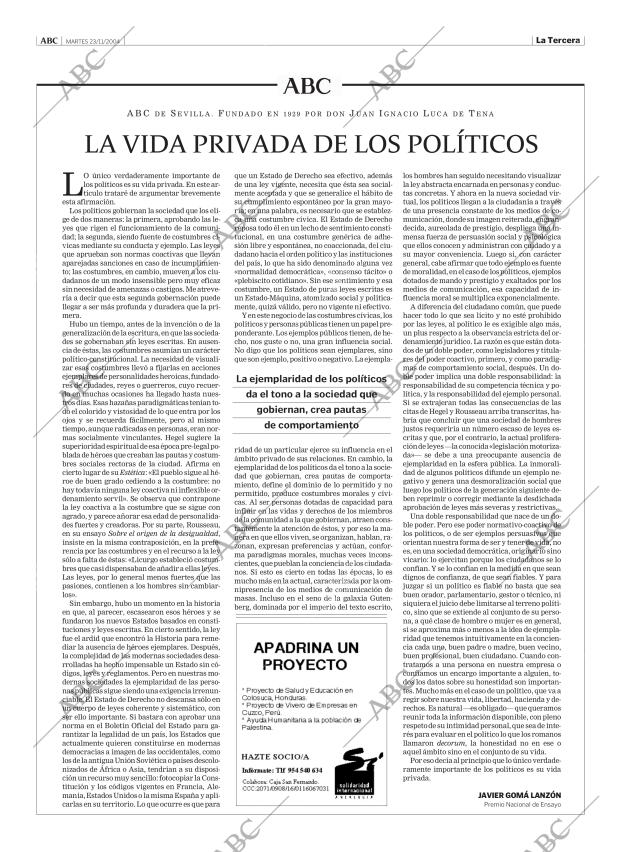 ABC SEVILLA 23-11-2004 página 3