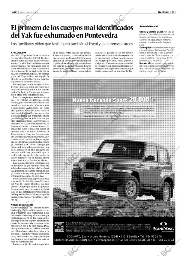 ABC SEVILLA 23-11-2004 página 41