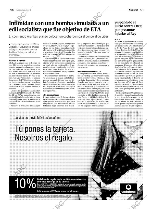 ABC SEVILLA 23-11-2004 página 43