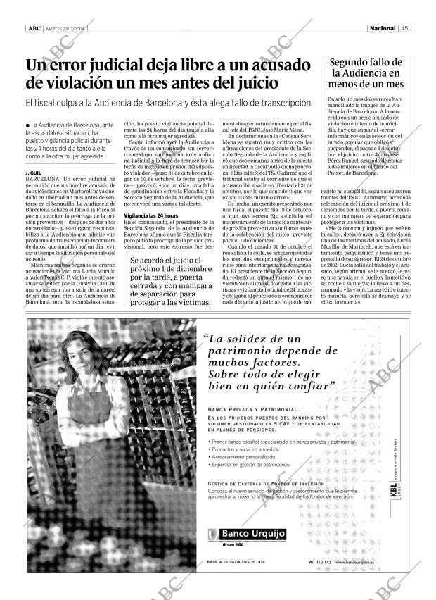 ABC SEVILLA 23-11-2004 página 45