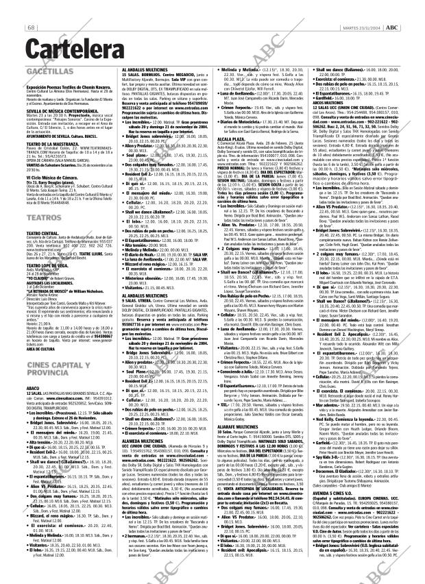 ABC SEVILLA 23-11-2004 página 68