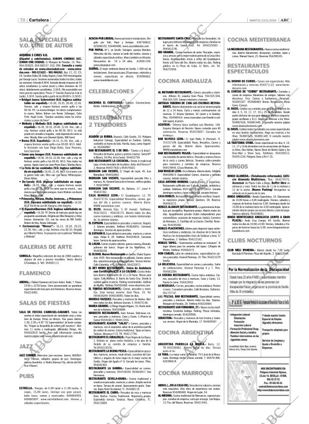 ABC SEVILLA 23-11-2004 página 70