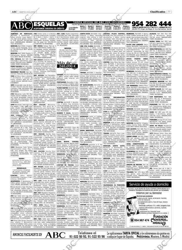 ABC SEVILLA 23-11-2004 página 77