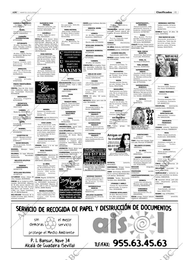 ABC SEVILLA 23-11-2004 página 81