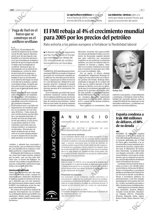 ABC SEVILLA 23-11-2004 página 83