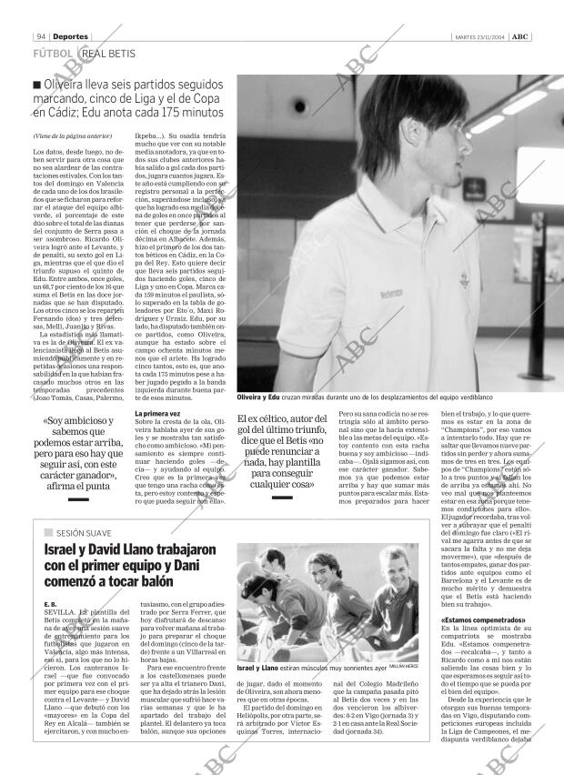 ABC SEVILLA 23-11-2004 página 94