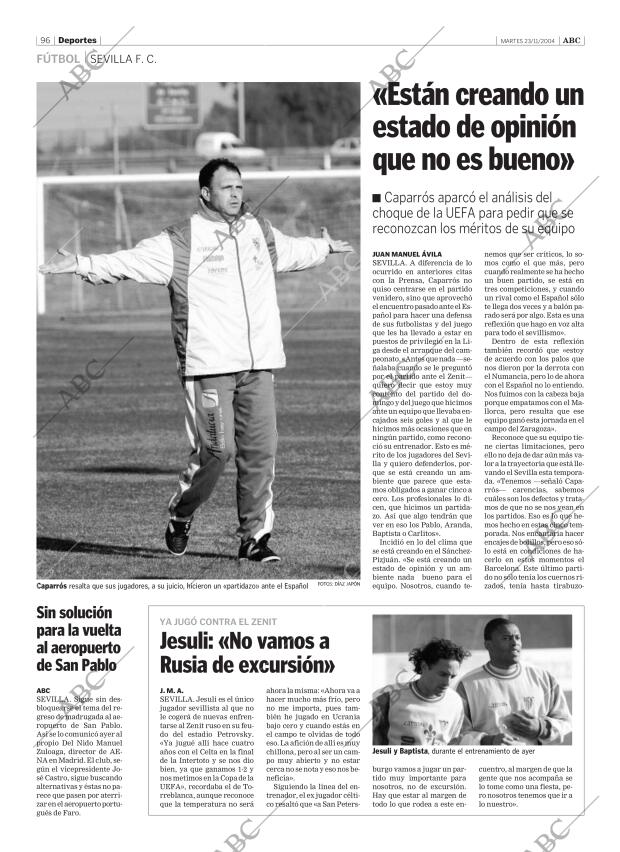 ABC SEVILLA 23-11-2004 página 96