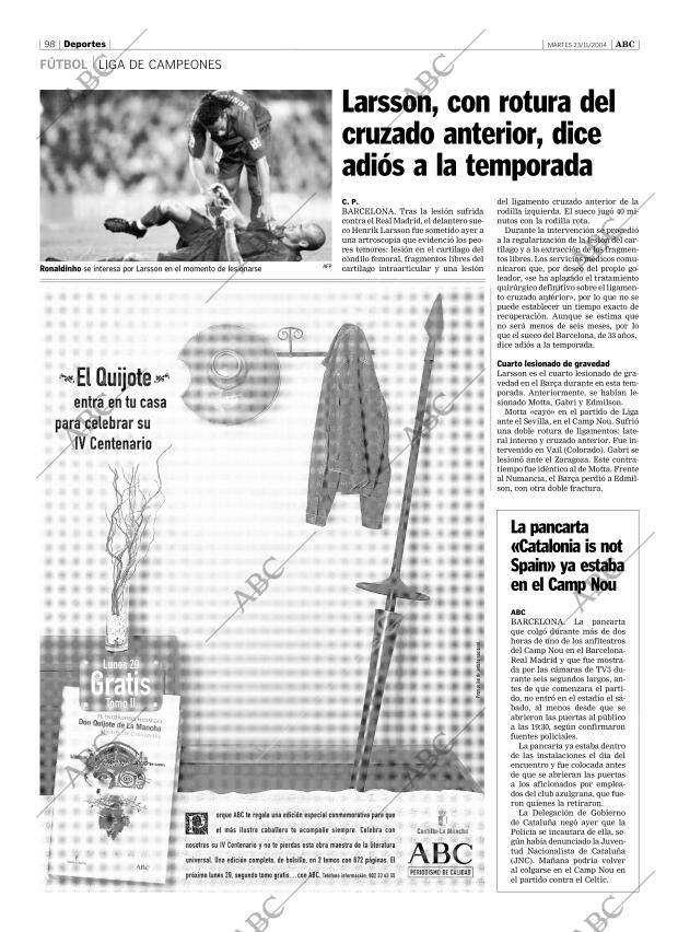 ABC SEVILLA 23-11-2004 página 98