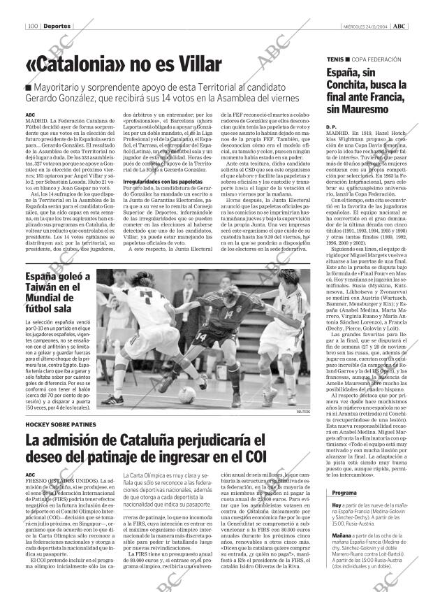 ABC MADRID 24-11-2004 página 100