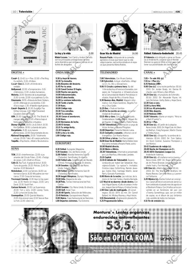 ABC MADRID 24-11-2004 página 110