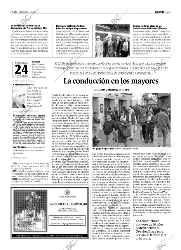 ABC SEVILLA 24-11-2004 página 23