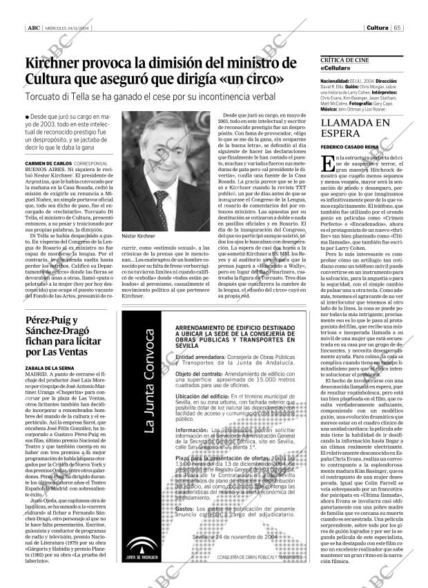 ABC SEVILLA 24-11-2004 página 65