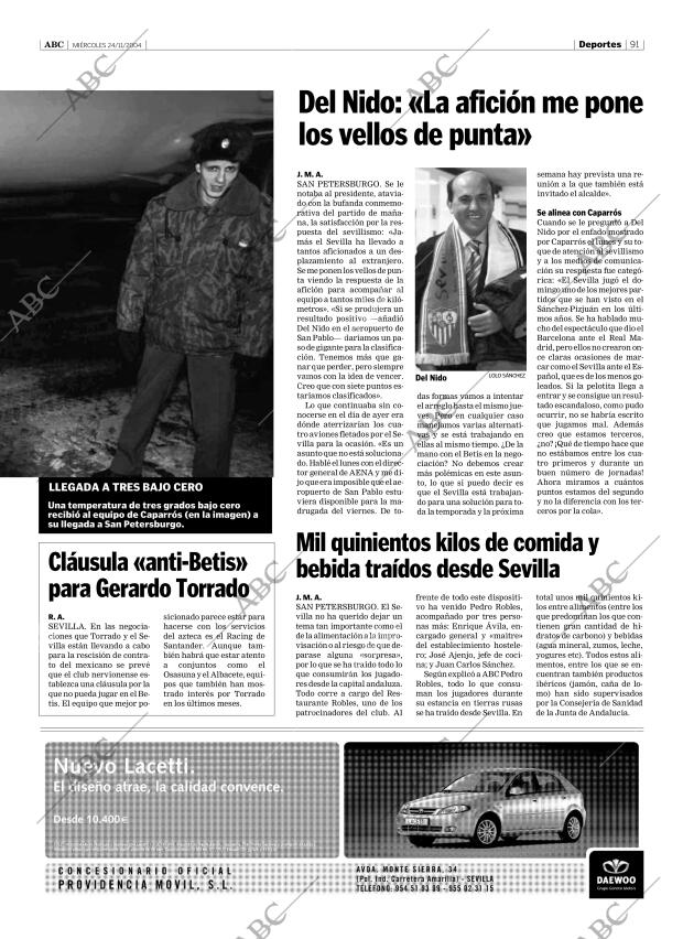 ABC SEVILLA 24-11-2004 página 91