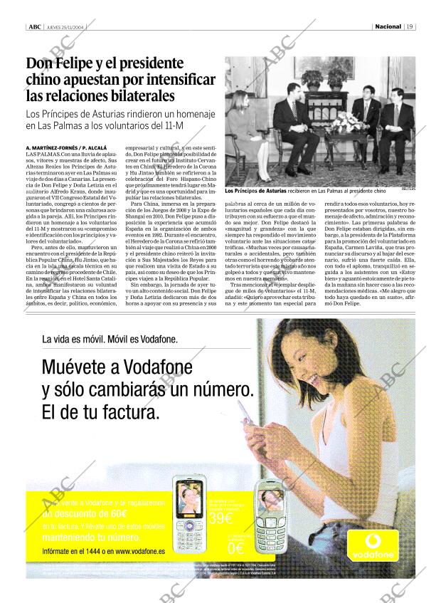 ABC MADRID 25-11-2004 página 19