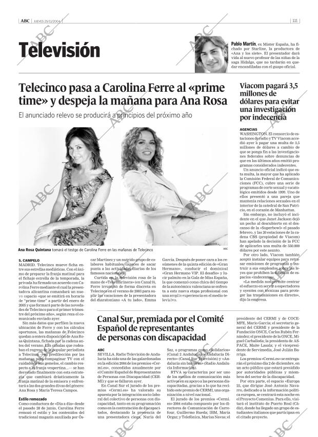ABC SEVILLA 25-11-2004 página 111