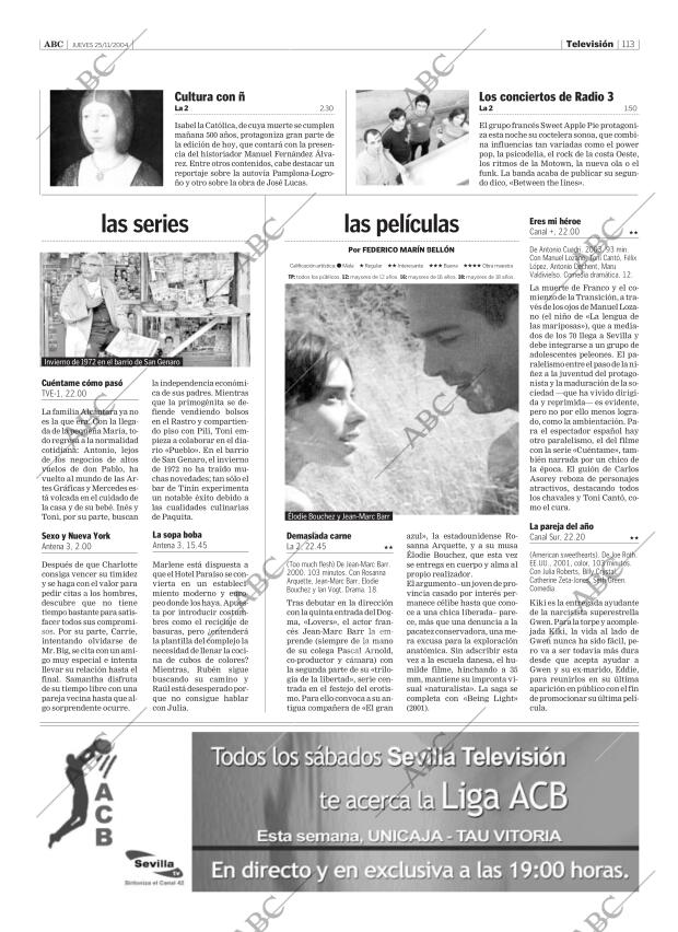 ABC SEVILLA 25-11-2004 página 113