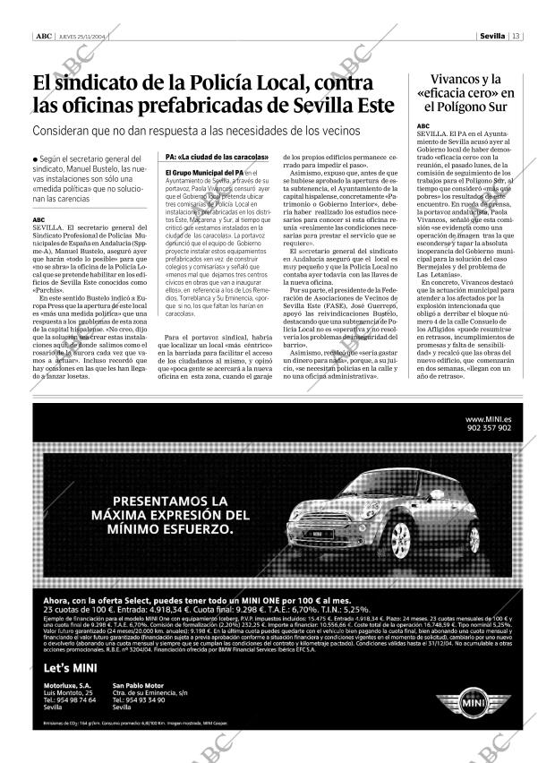 ABC SEVILLA 25-11-2004 página 13