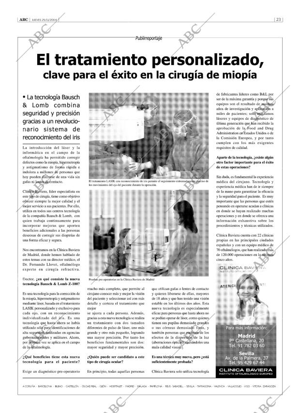 ABC SEVILLA 25-11-2004 página 23