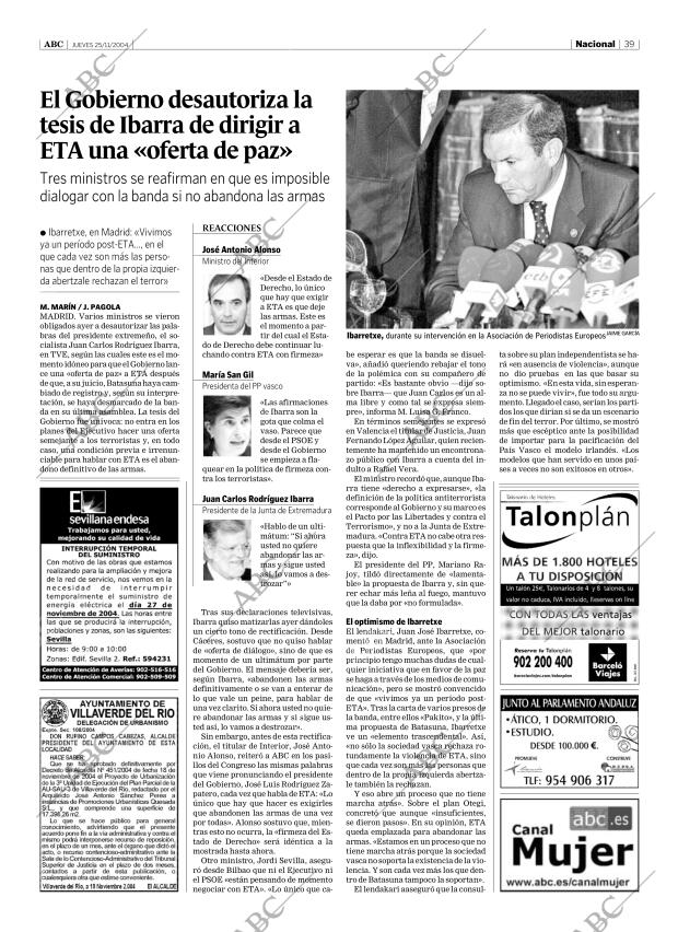 ABC SEVILLA 25-11-2004 página 39