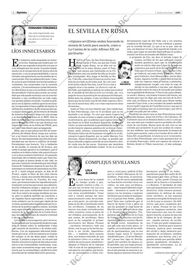 ABC SEVILLA 25-11-2004 página 6