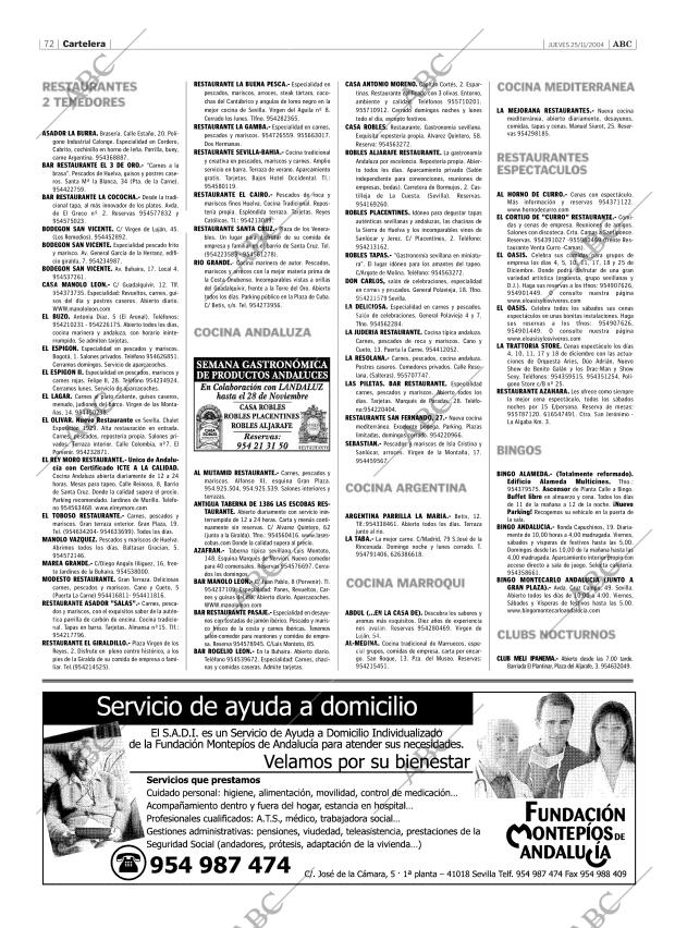 ABC SEVILLA 25-11-2004 página 72