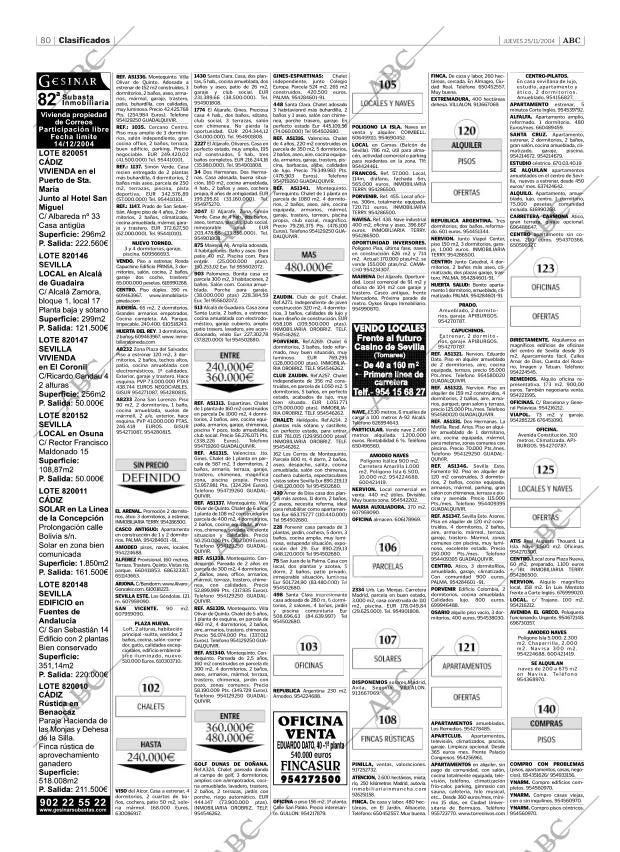 ABC SEVILLA 25-11-2004 página 80