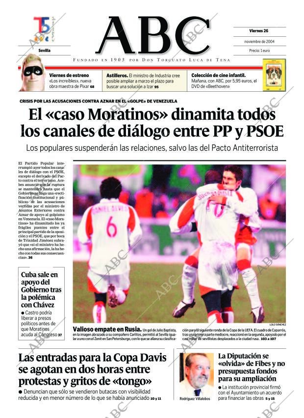 ABC SEVILLA 26-11-2004 página 1