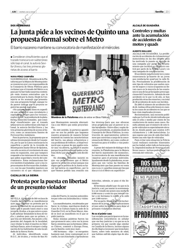 ABC SEVILLA 26-11-2004 página 23