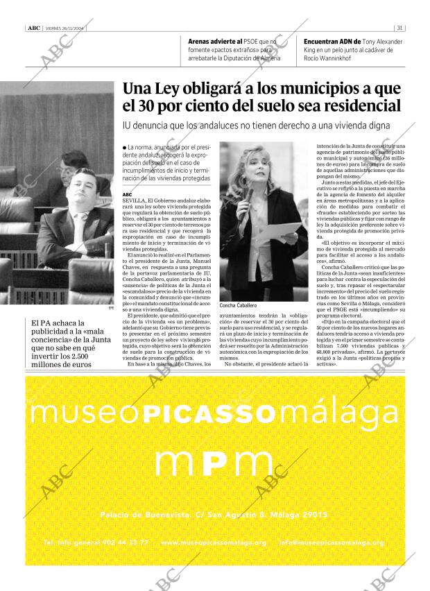 ABC SEVILLA 26-11-2004 página 31