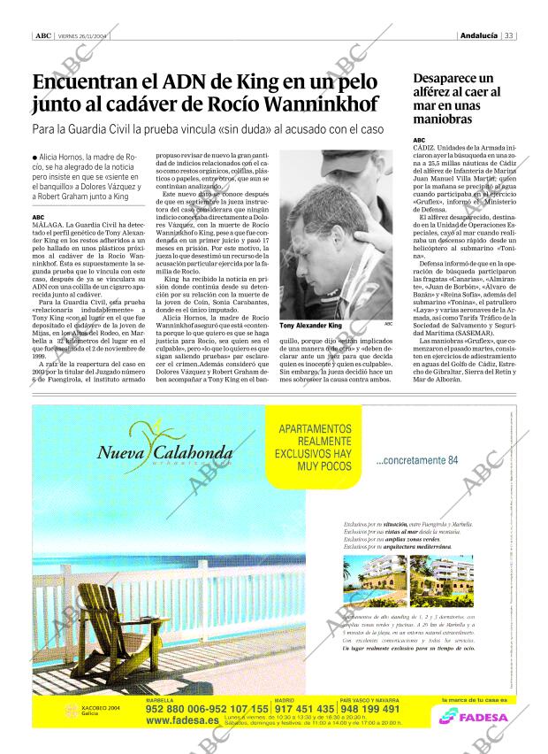 ABC SEVILLA 26-11-2004 página 33