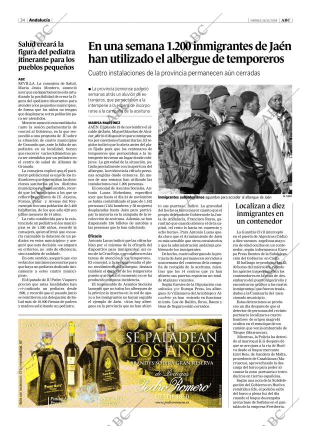 ABC SEVILLA 26-11-2004 página 34