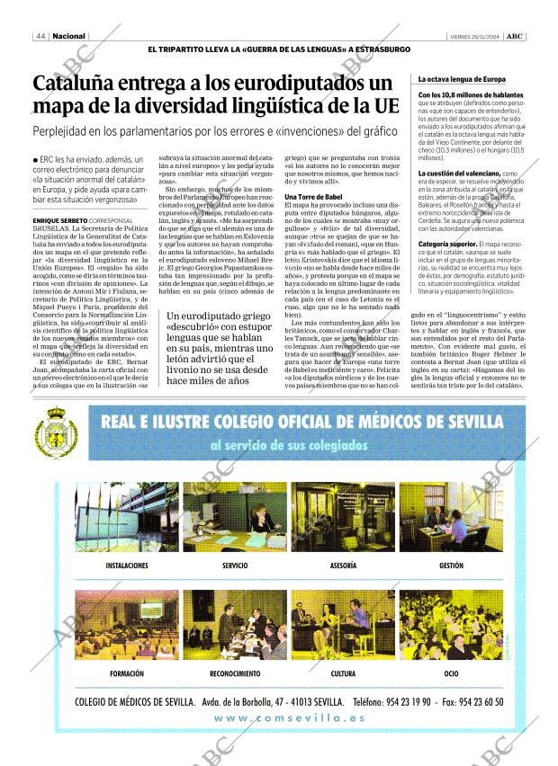 ABC SEVILLA 26-11-2004 página 44