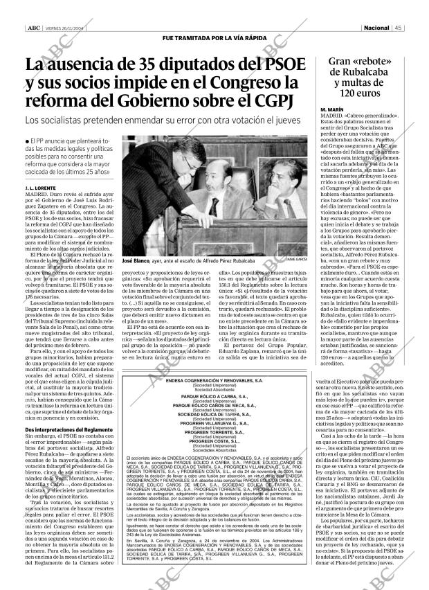 ABC SEVILLA 26-11-2004 página 45