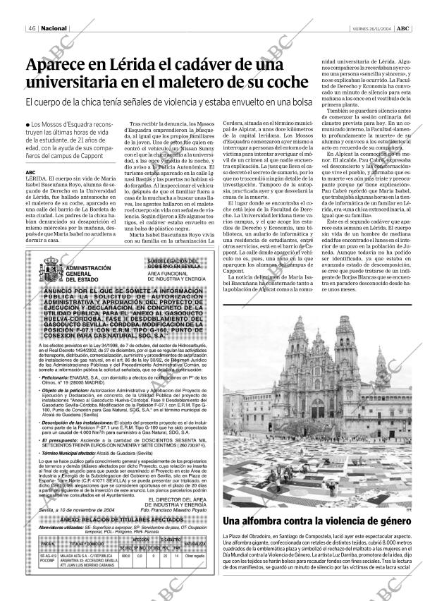 ABC SEVILLA 26-11-2004 página 46