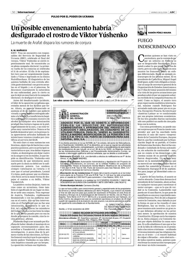 ABC SEVILLA 26-11-2004 página 50