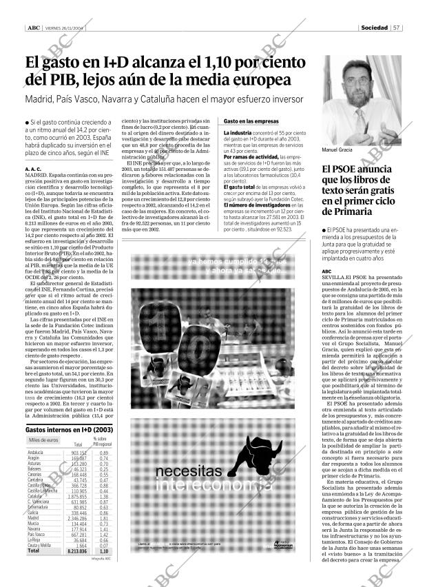 ABC SEVILLA 26-11-2004 página 57