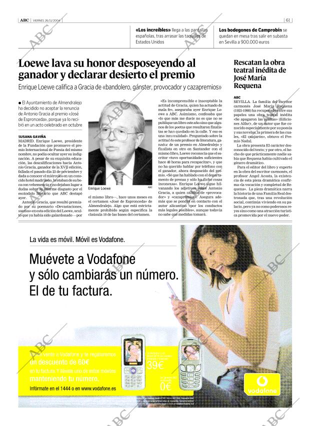ABC SEVILLA 26-11-2004 página 61