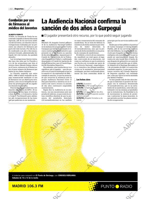 ABC MADRID 27-11-2004 página 102