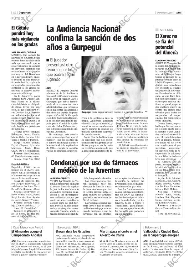 ABC SEVILLA 27-11-2004 página 112
