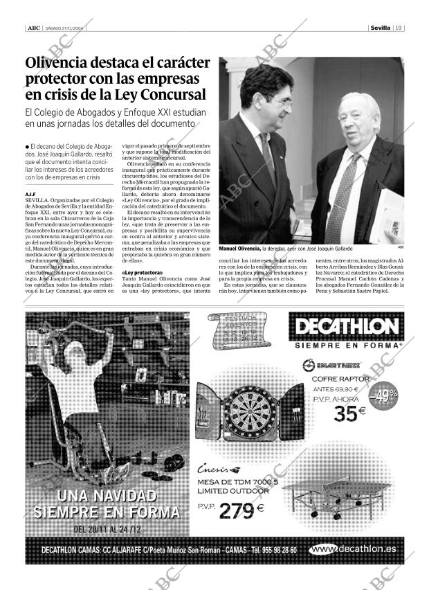 ABC SEVILLA 27-11-2004 página 19
