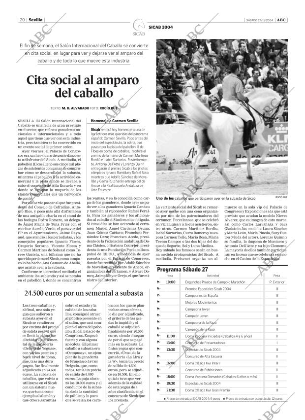 ABC SEVILLA 27-11-2004 página 20