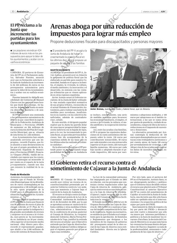 ABC SEVILLA 27-11-2004 página 30