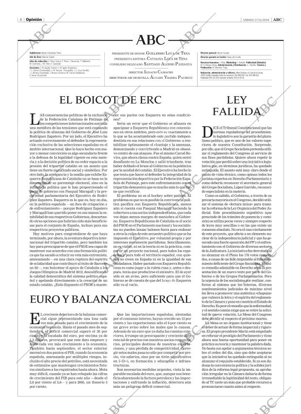 ABC SEVILLA 27-11-2004 página 4