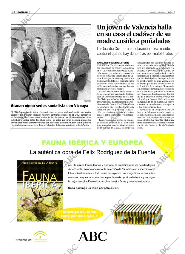 ABC SEVILLA 27-11-2004 página 44