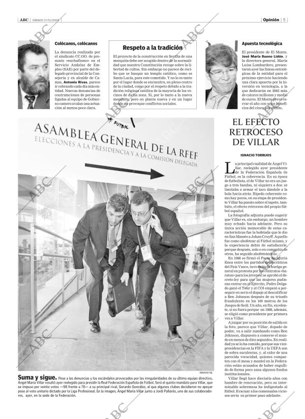 ABC SEVILLA 27-11-2004 página 5