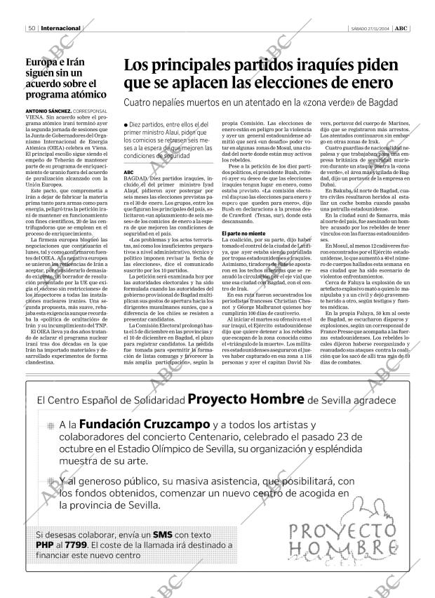 ABC SEVILLA 27-11-2004 página 50