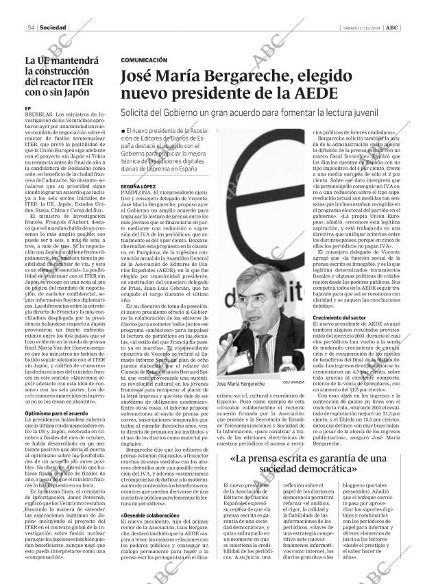 ABC SEVILLA 27-11-2004 página 54