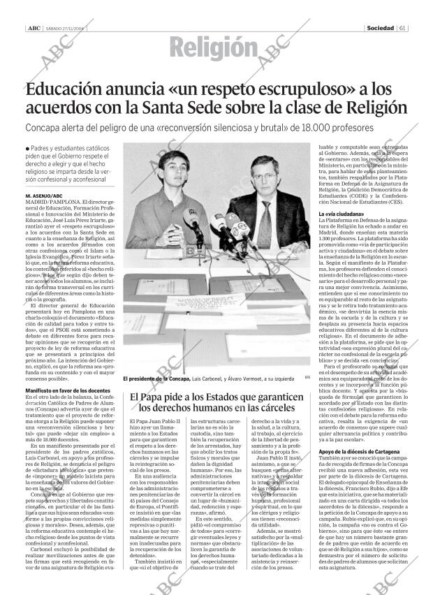 ABC SEVILLA 27-11-2004 página 61