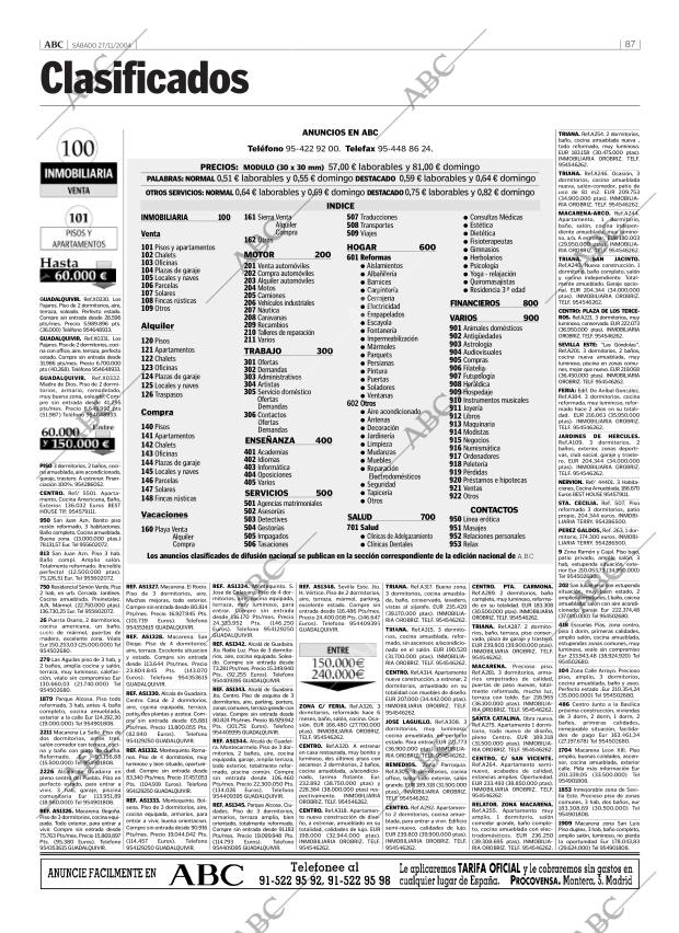 ABC SEVILLA 27-11-2004 página 87