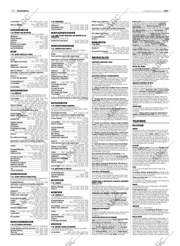 ABC MADRID 28-11-2004 página 90